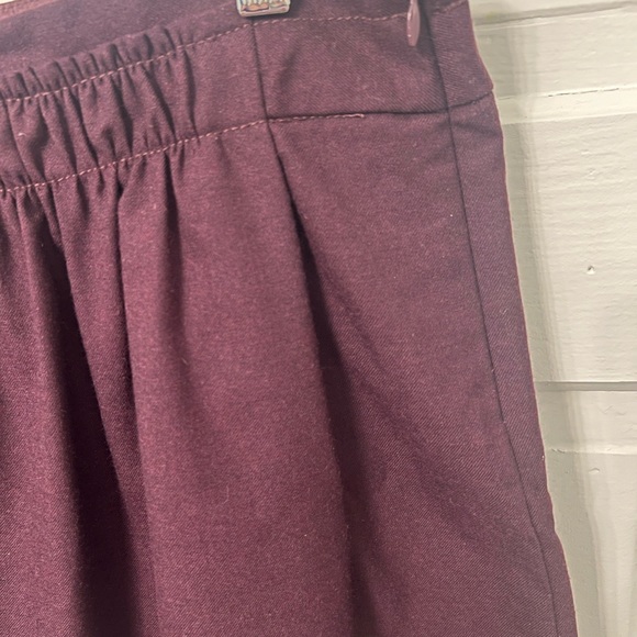 J. Crew purple wool blend lined short skirt. Ann Taylor XS coordinating sweater - Picture 4 of 7